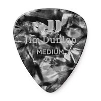 Dunlop 483P02MD Celluloid Black Pearloid Medium 12Pack