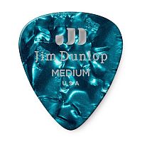 Dunlop 483P11MD Celluloid Turquoise Pearloid Medium 12Pack