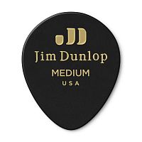 Dunlop 485P03MD Celluloid Black Teardrop Medium 12Pack